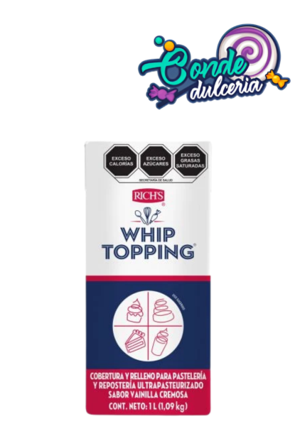 CREMA WHIP TOPPING UHT VAINILLA CREMOSA 1 LT