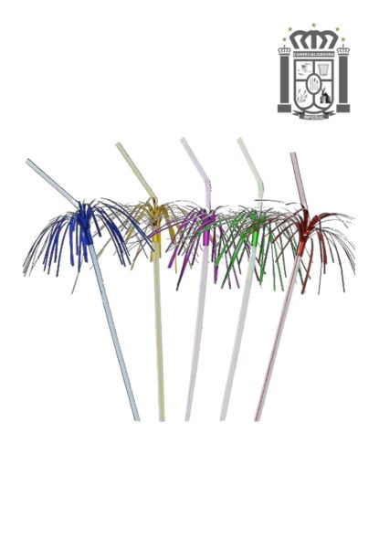 Popote Decorado de Colores Escoffier pq/100 pzas