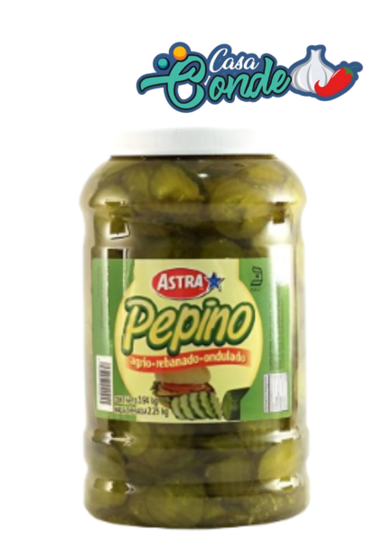Pepinillo agrio rebanado Astra lata/3.94 KG